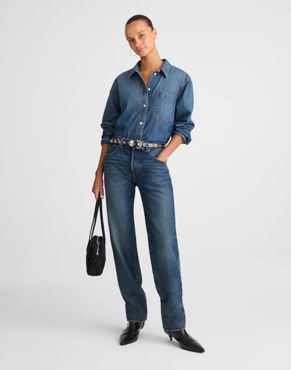Madewell The Dean Easy Straight Jean Greendale Wash Rigid Blue US 28 NWT